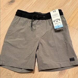 Billabong Kids Gray Shorts with Black Waistband